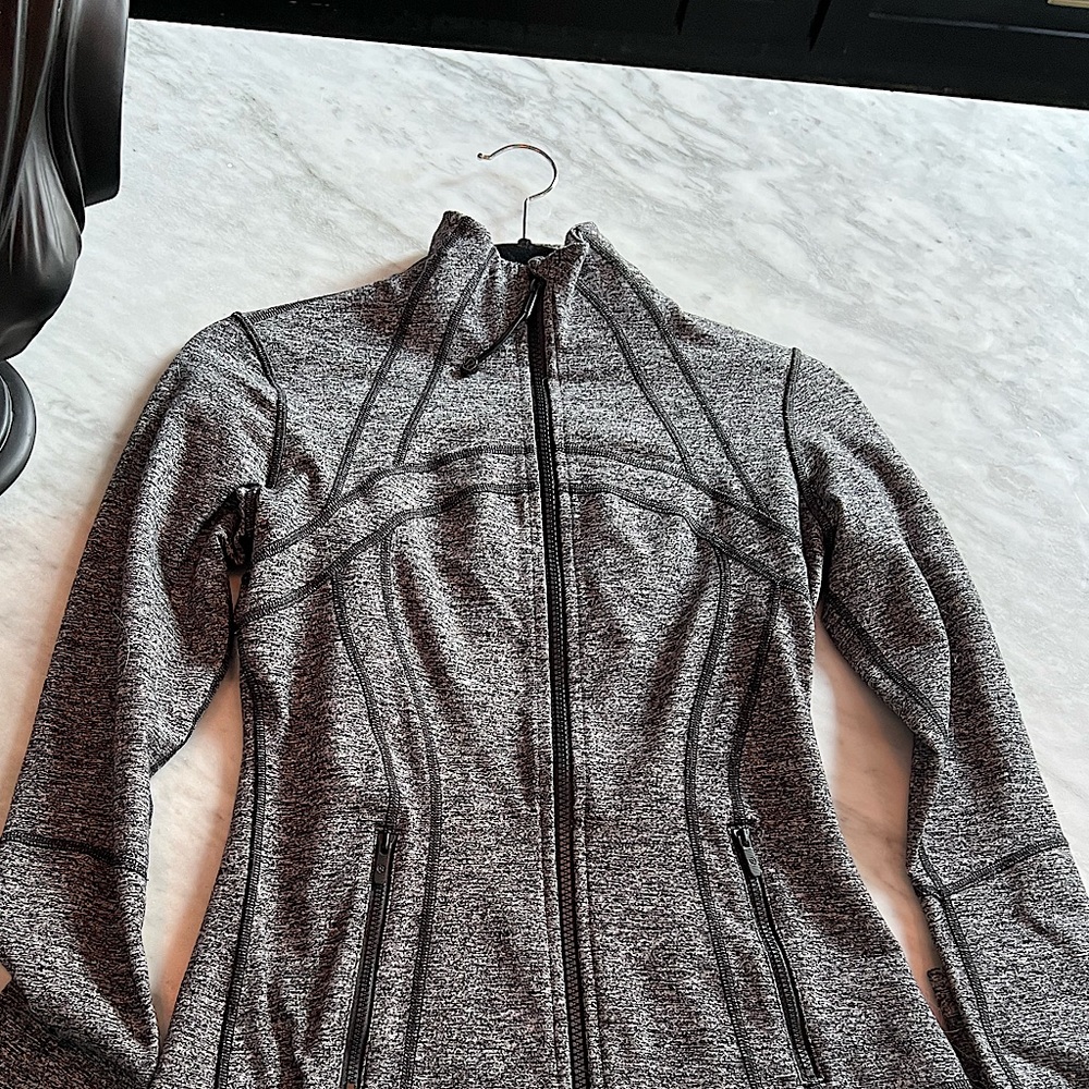 Lululemon Define Jacket heathered gray black sz 6